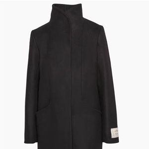 Black Wilfred Wool & Cashmere Cocoon Coat XS